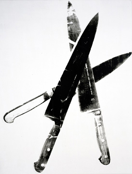 Andy Warhol’s “Knives”, 1981-82. © The Andy Warhol Foundation