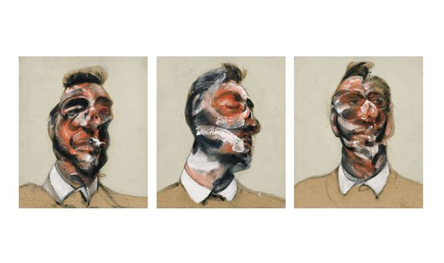 Francis Bacon's "Three Studios for Portrait of George Dyer (On Light Ground)," 1964, estimated at £15,000,000-20,000,000. 