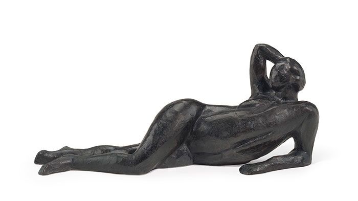 Henri Matisse, Nu couché III, 1931, Bronze with dark brown patina, 18 in., Estimate: $1-1.5 million, Christie's