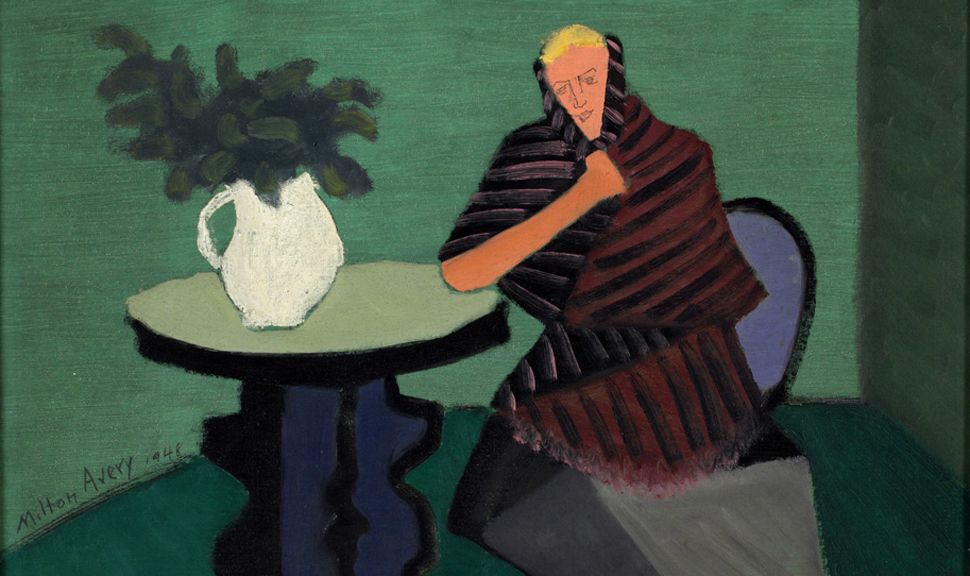 Milton Avery's "Shawled Woman Seated at a Table" 1948, on view at the DC Moore Gallery booth.(Courtesy of DC Moore Gallery, New York)