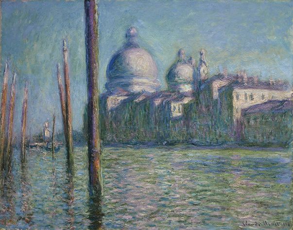 A detail of Claude Monet's "Le Grand Canal," which sold for $35,567,406. 