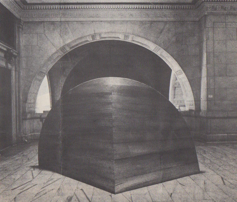 Martin Puryear, Her, 1979 pictured in "Custom and Culture," an exhibition of new art and performance works sponsored by Creative Time, Inc. 