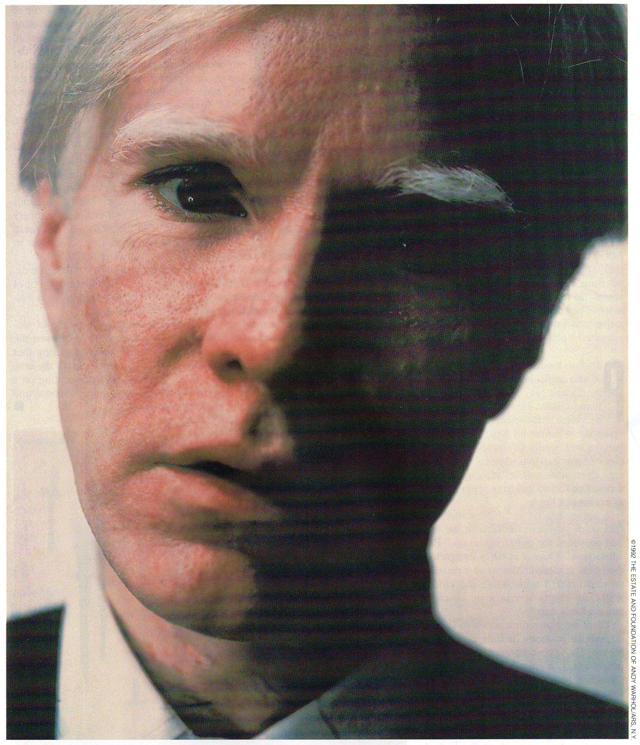 A 1979 Polaroid self-portrait by Andy Warhol. A year after his death at age 58 in 1987, his belongings sold for $23 million at auction, benefiting the foundation he set up in his will. 