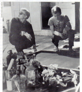 Warhol and Malanga at the Factory, Warhol's New York studio, ca. 1964